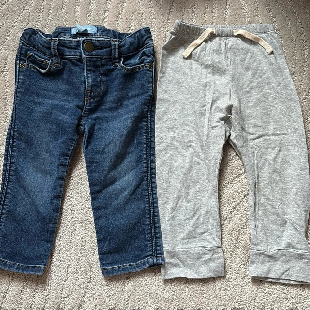Gap lot knit skinny jeans and Brannan’s Favorite Jogger pants